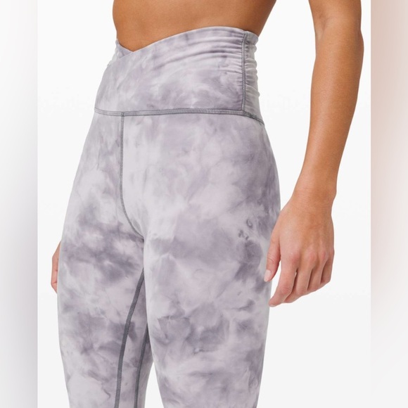 Lululemon Align Cross Waist Crop 21” Leggings - Diamond Dye Stargaze Pitch Grey - Picture 3 of 11
